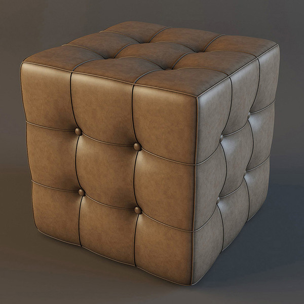 padded stool 3d model - Padded stool_01 by mifody